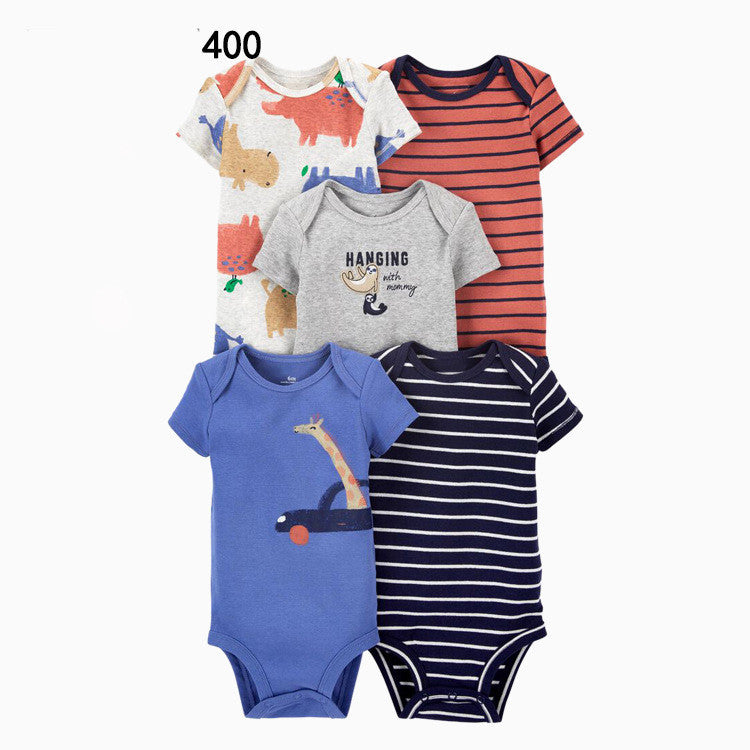Five Piece Baby Short Sleeve One Piece Suit