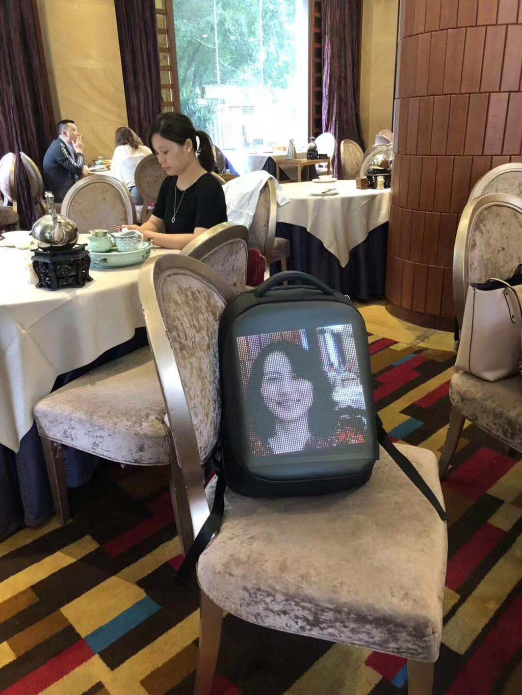 Screen Advertising Walking Backpack