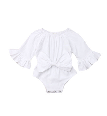 Newborn Baby Girl Ruffled Solid Color Sleeveless Backless Romper Jumpsuit Outfit Sunsuit