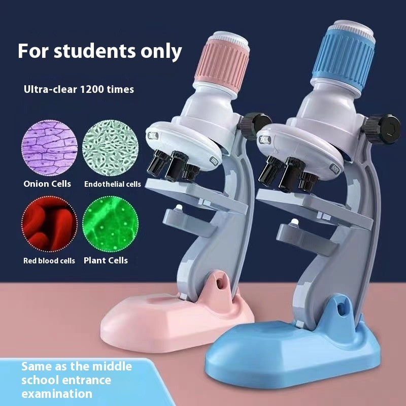 Microscope 1200 Times Professional Scientific Equipment Elementary School Educational Toys