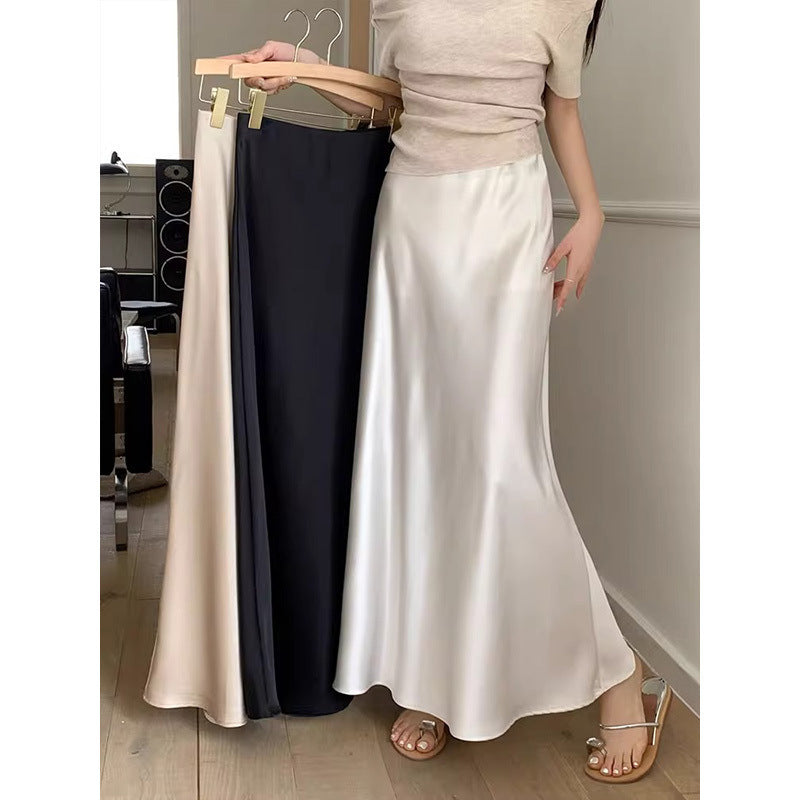 Design High Waist Skirt Women's Mid-length