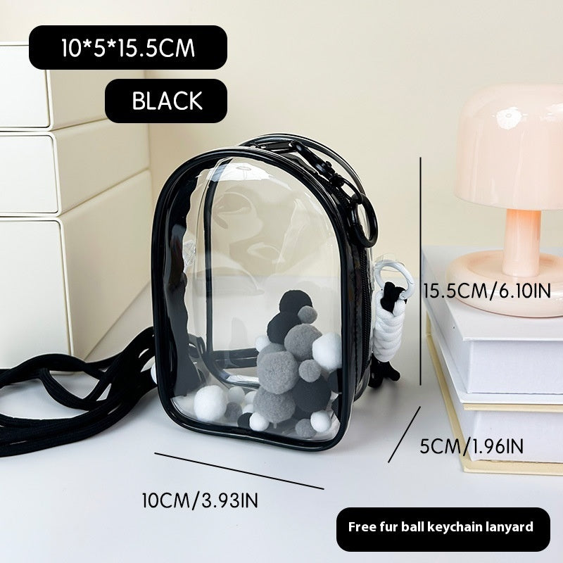 L Toy Storage Display Bag Cute High Transparent