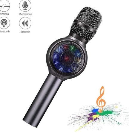 Sing it with colorful lights National K song wireless Bluetooth microphone