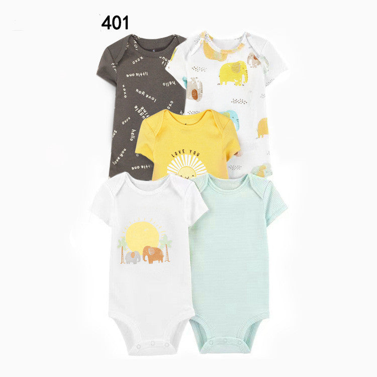 Five Piece Baby Short Sleeve One Piece Suit