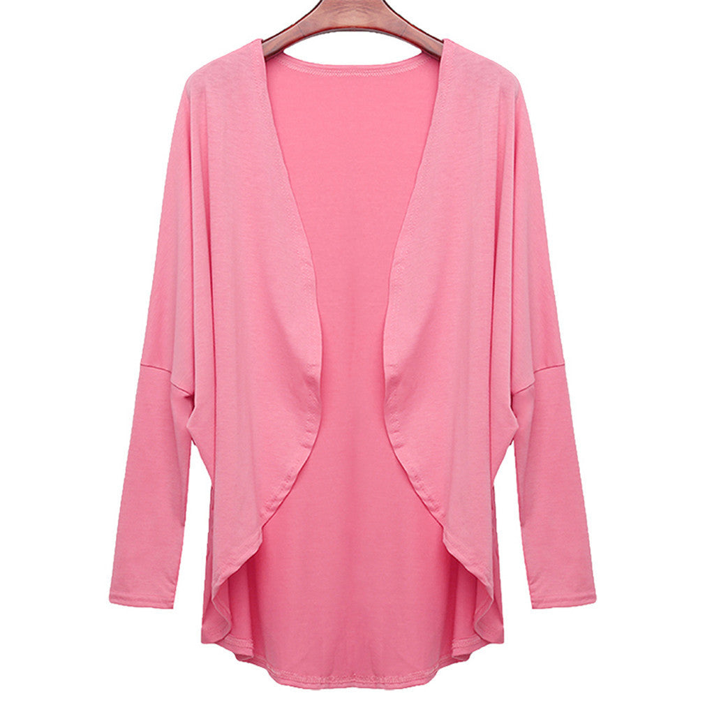 Lightweight Loose Top Cardigan With Irregular Hem