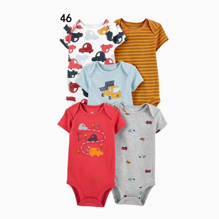 Five Piece Baby Short Sleeve One Piece Suit