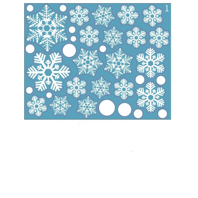 Static glass window Christmas and New Year glass stickers
