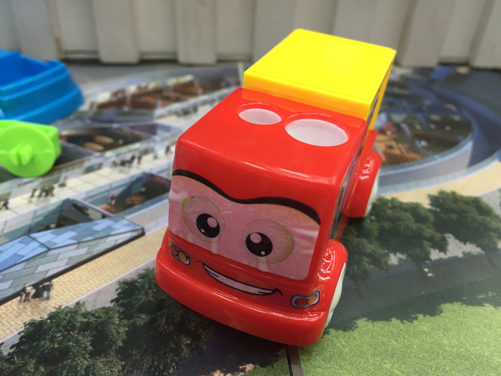 Student Cartoon DIY Building Blocks Van Pencil Sharpener