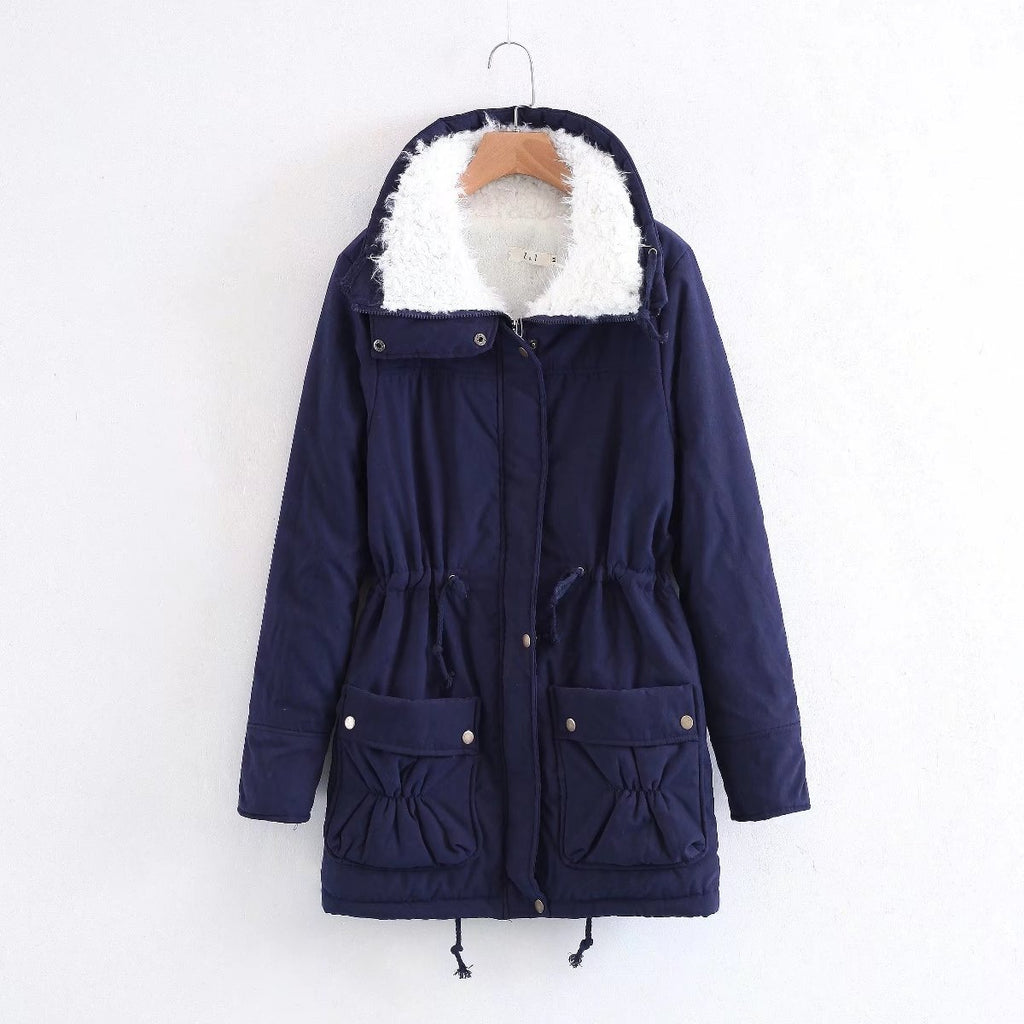 medium length cotton-padded coat