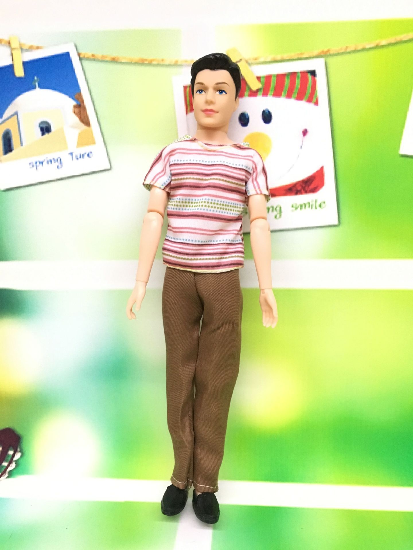 Doll Ken Prince Striped Tracksuit Top Pants