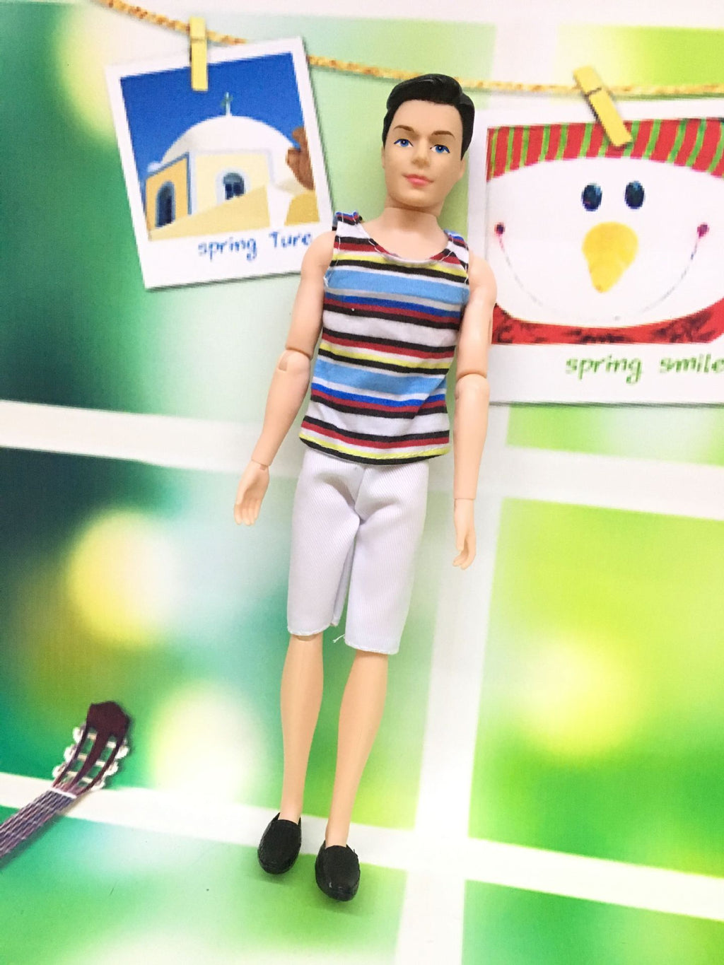 Doll Ken Prince Striped Tracksuit Top Pants