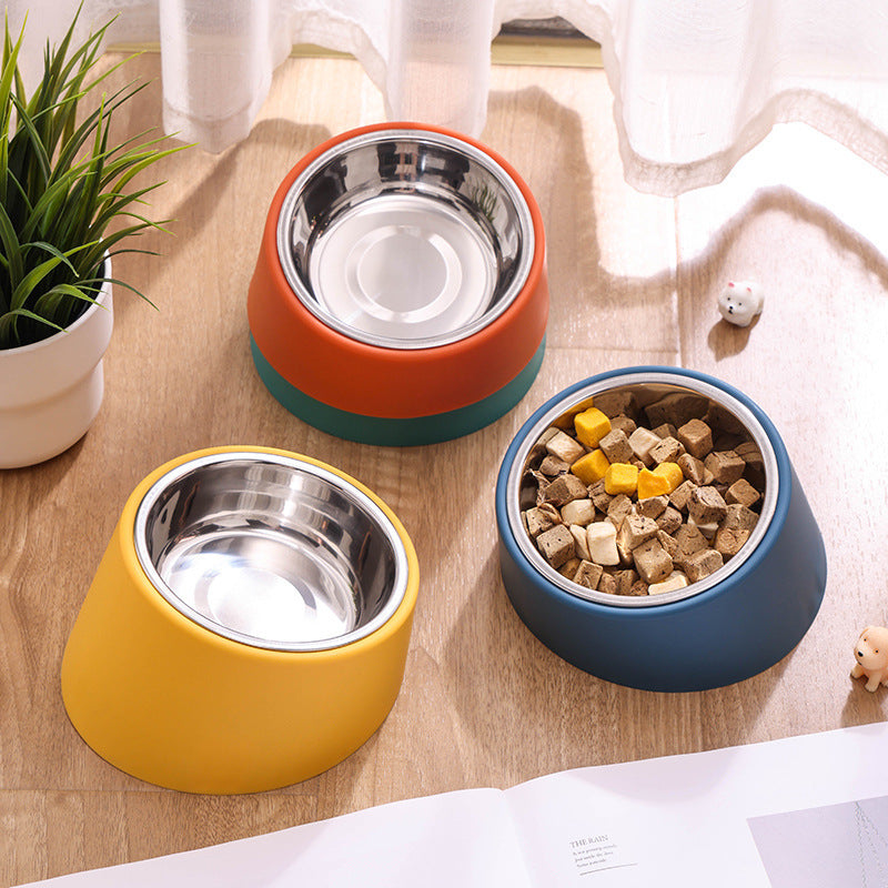 Neck Protection Design Plus-sized Deepen Pet Bowl