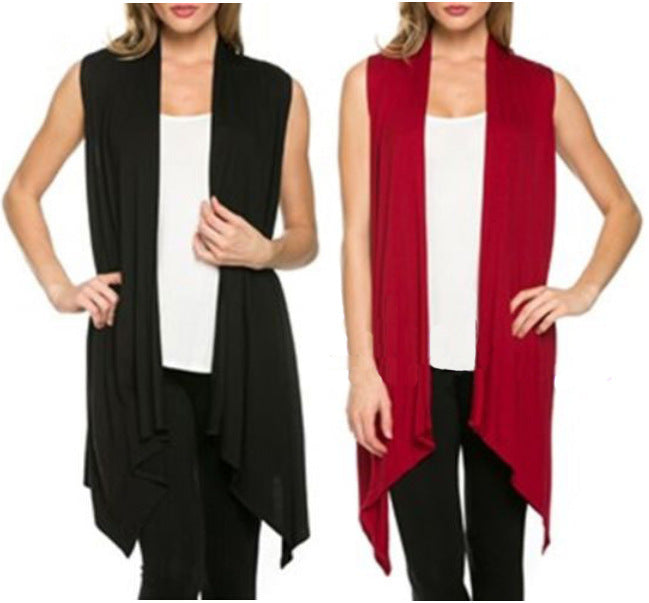 New Sleeveless Knitted Batshirt Women's Cardigan
