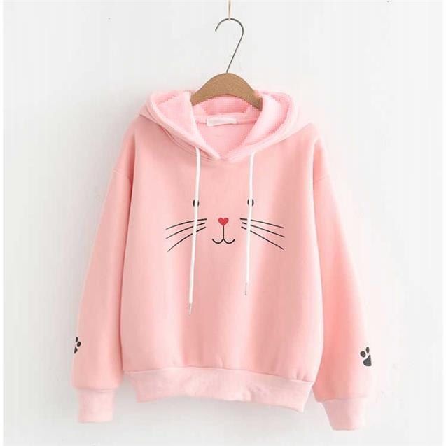 Women's Fashion Casual Loose Pullover Hooded Printed Sweatshirt