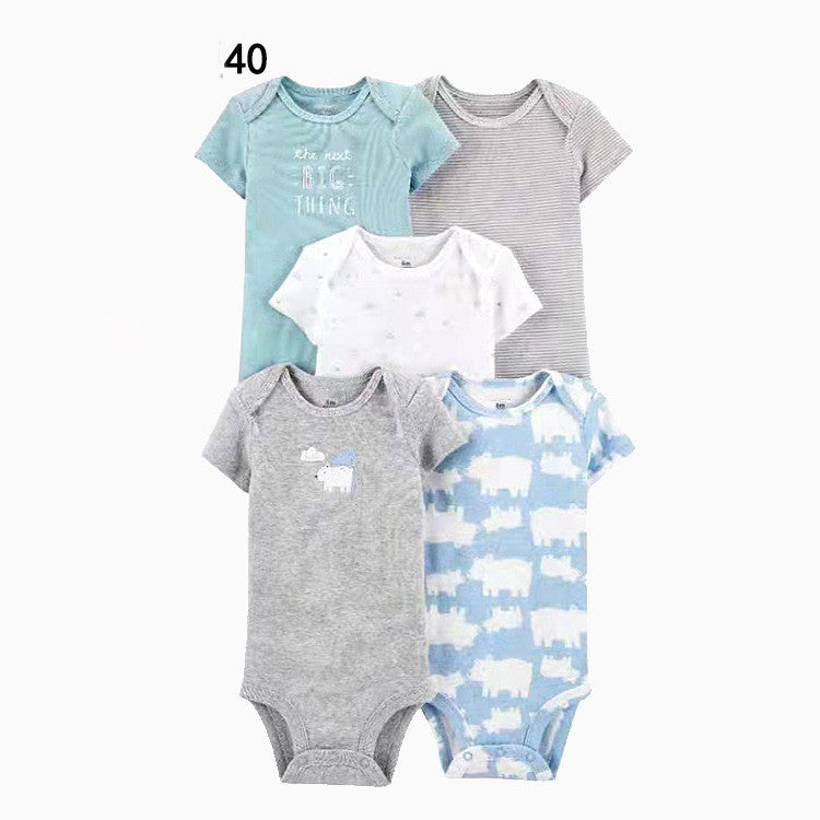 Five Piece Baby Short Sleeve One Piece Suit