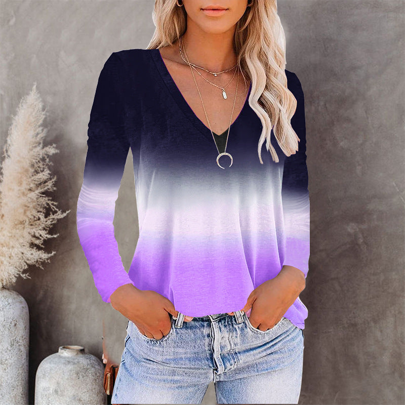 Fall European And American Women's Wish Amazon V-neck