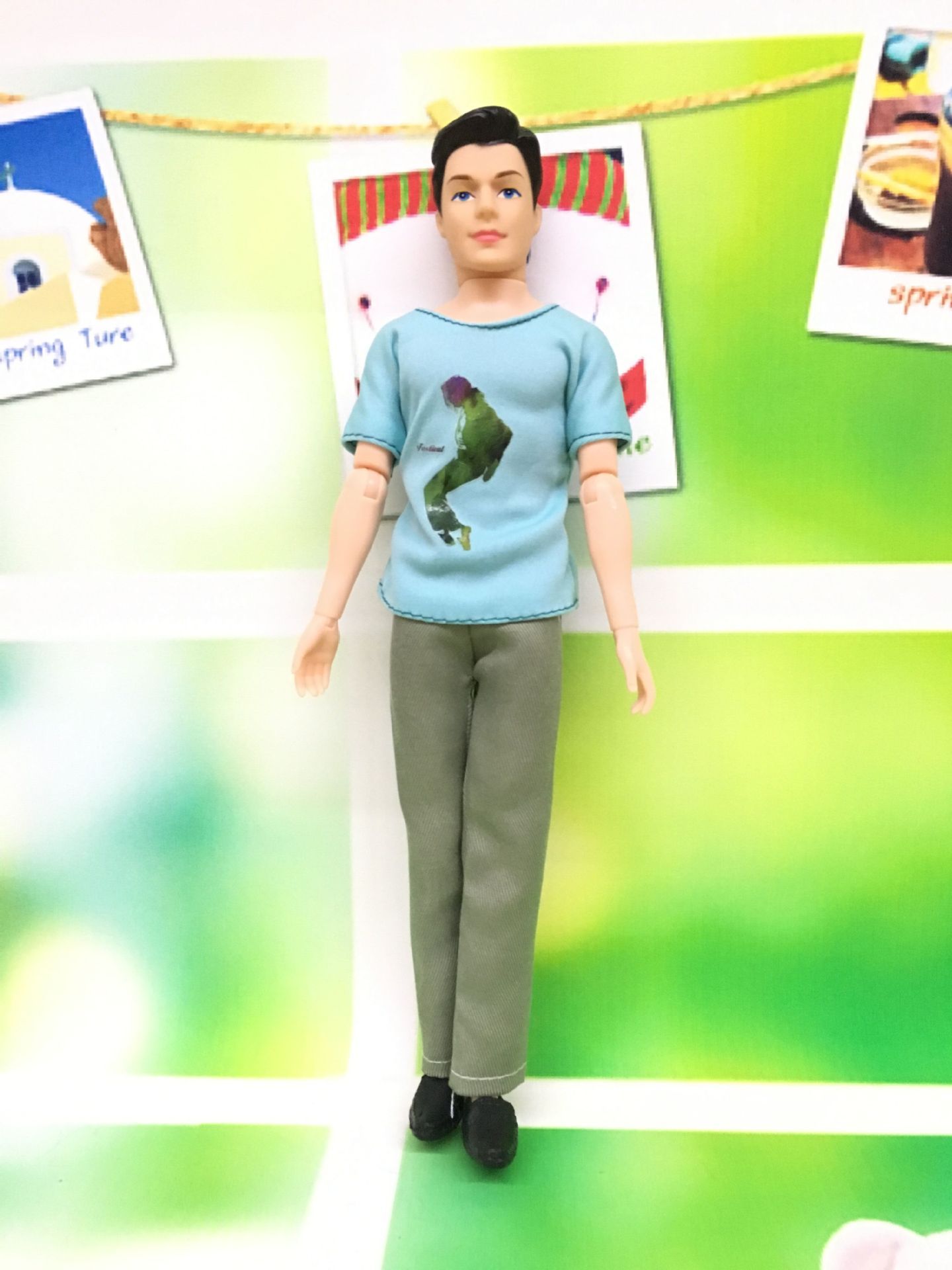 Doll Ken Prince Striped Tracksuit Top Pants