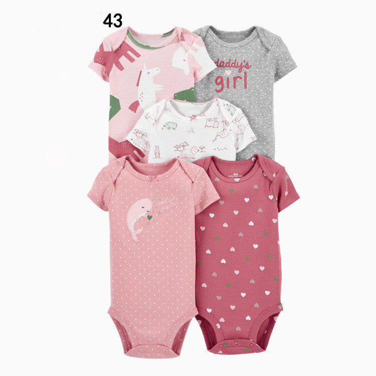Five Piece Baby Short Sleeve One Piece Suit