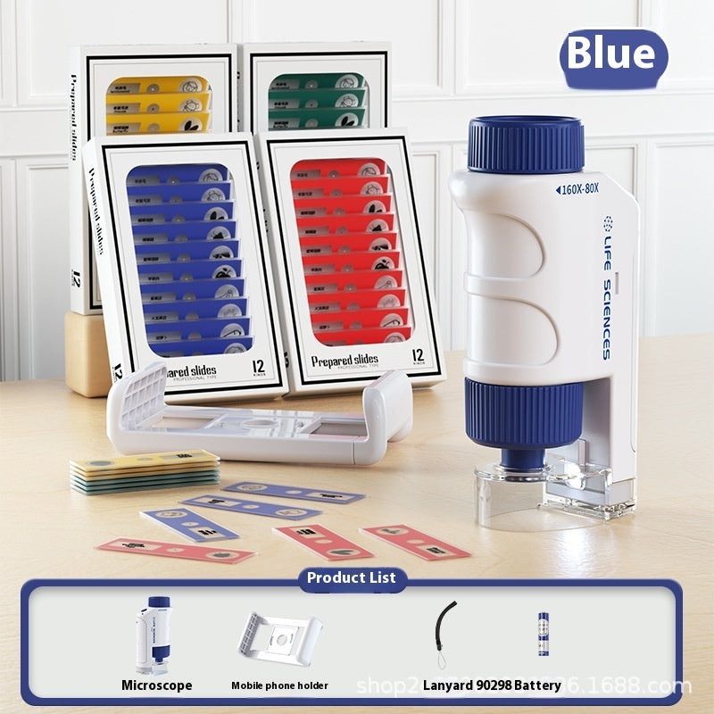 Microscope 1200 Times Professional Scientific Equipment Elementary School Educational Toys