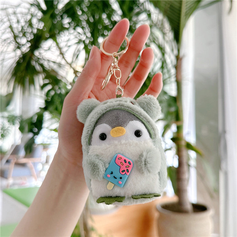 Crossdressing Penguin Doll Ice Cream Small Pendant Shaper Doll