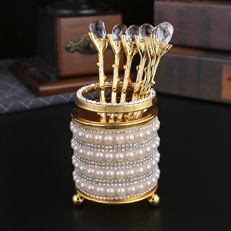 Coffee Spoon Storage Box Set Tube