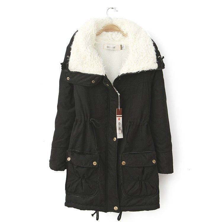 medium length cotton-padded coat