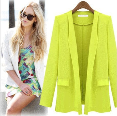 New Style Long-sleeved Suit Women's Slim Loose Coat