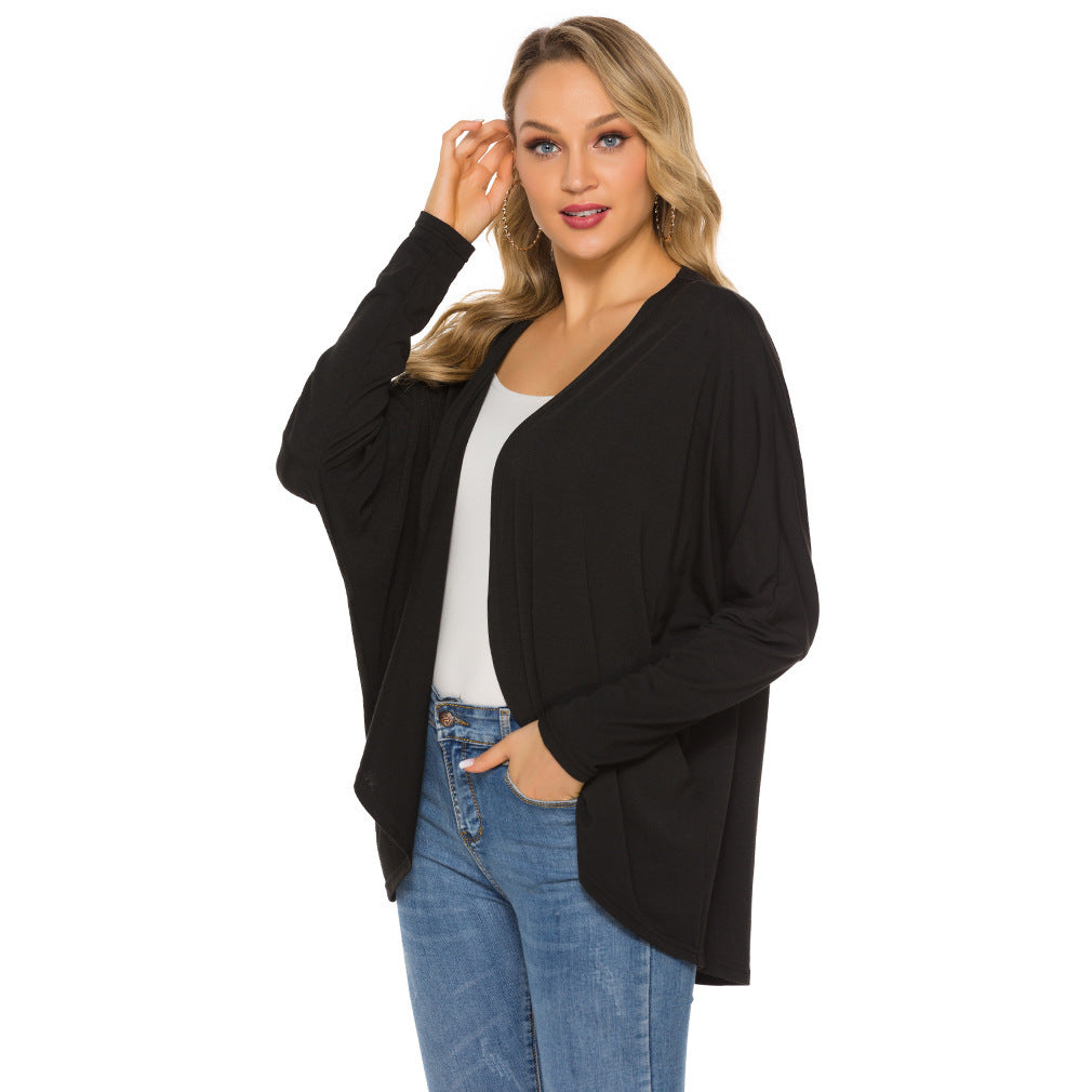 Lightweight Loose Top Cardigan With Irregular Hem