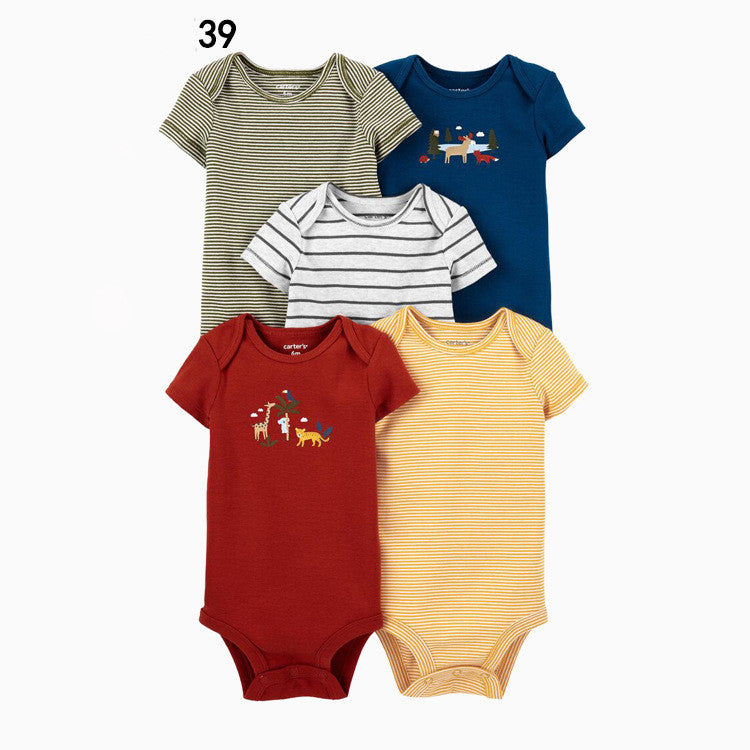 Five Piece Baby Short Sleeve One Piece Suit
