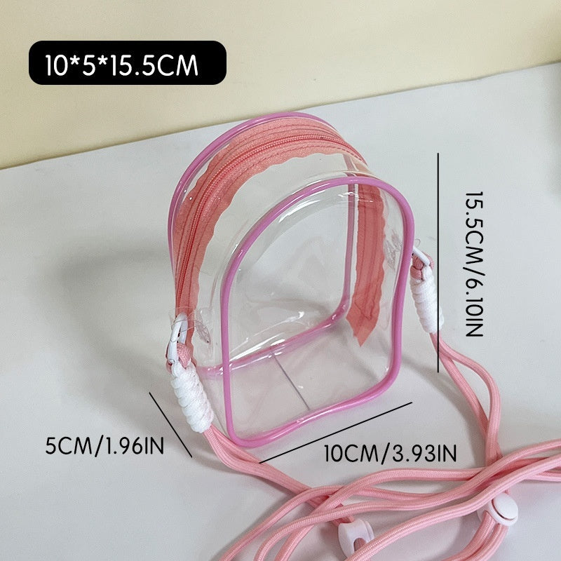 L Toy Storage Display Bag Cute High Transparent