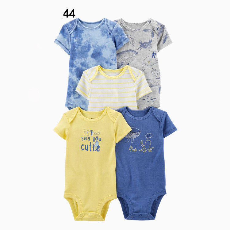 Five Piece Baby Short Sleeve One Piece Suit