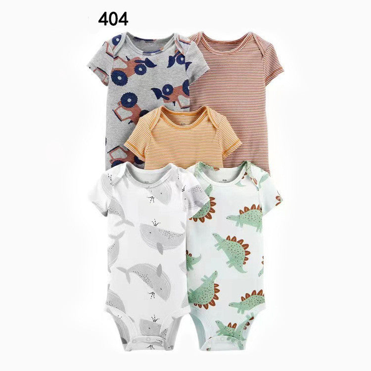 Five Piece Baby Short Sleeve One Piece Suit