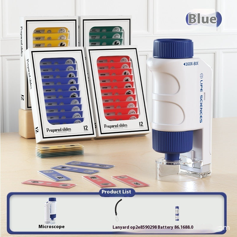 Microscope 1200 Times Professional Scientific Equipment Elementary School Educational Toys