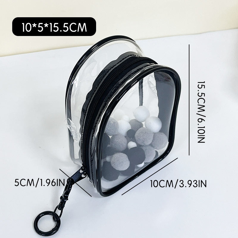L Toy Storage Display Bag Cute High Transparent