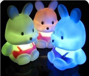 Creative Cartoon Cute Radish Rabbit Colorful Night Light