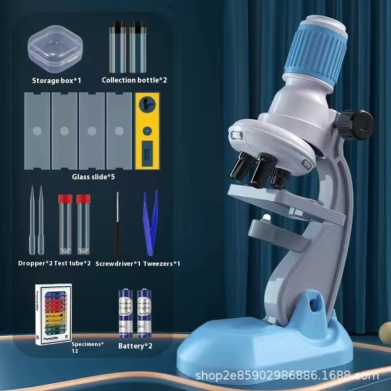 Microscope 1200 Times Professional Scientific Equipment Elementary School Educational Toys