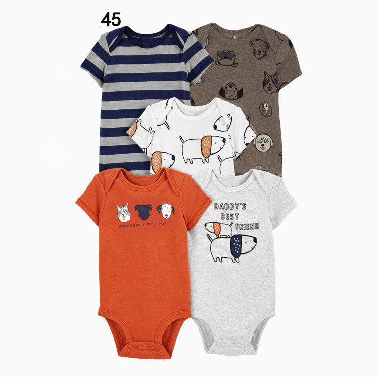 Five Piece Baby Short Sleeve One Piece Suit