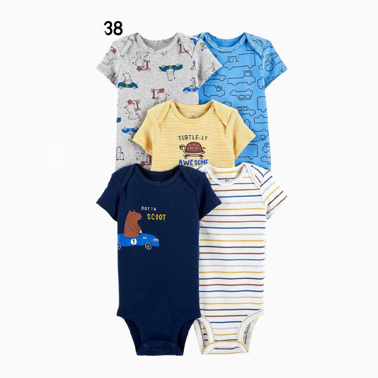 Five Piece Baby Short Sleeve One Piece Suit