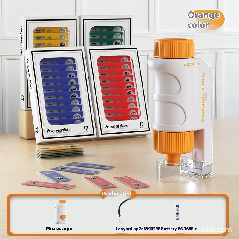 Microscope 1200 Times Professional Scientific Equipment Elementary School Educational Toys