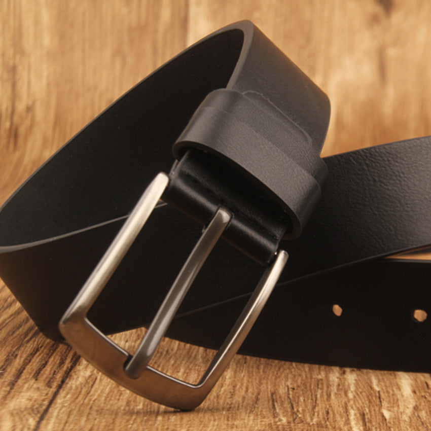 Men's waist belt imitation leather needle buckle