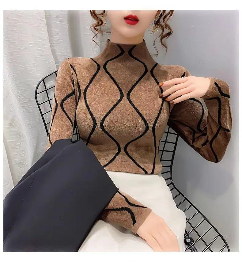 New Autumn And Winter Thickening High Neck Inner Wear Bottoming Shirt For Women