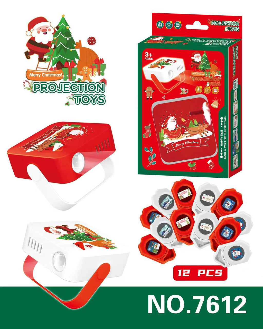 Christmas Atmosphere Props Projection Lamp Children's Toys