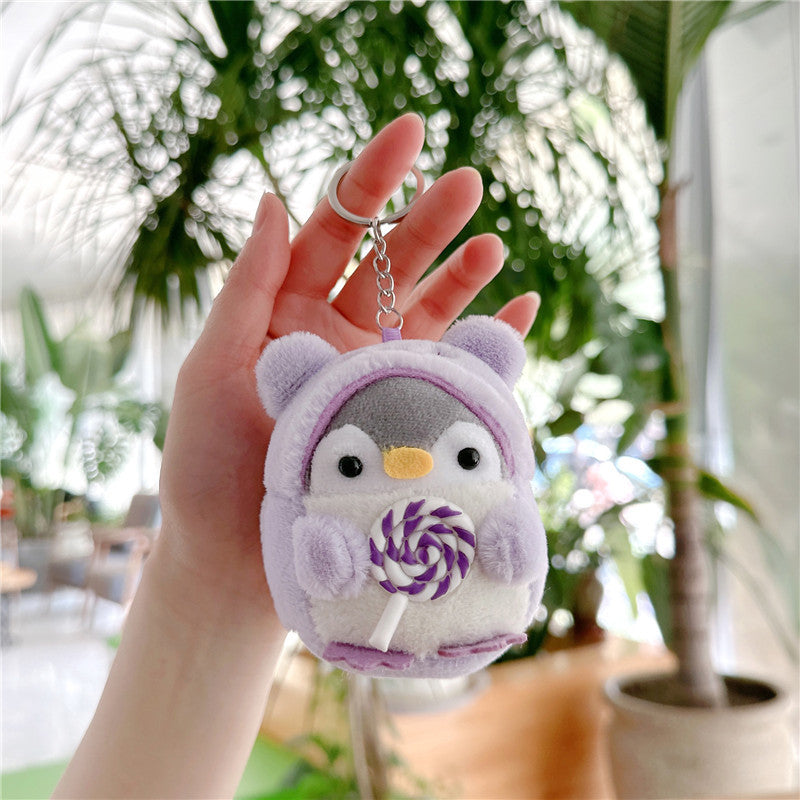 Crossdressing Penguin Doll Ice Cream Small Pendant Shaper Doll