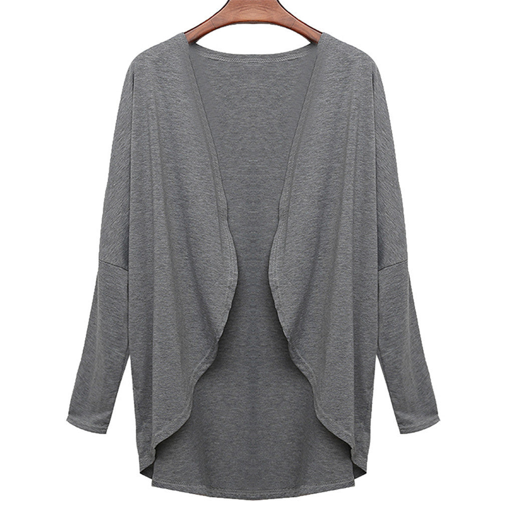 Lightweight Loose Top Cardigan With Irregular Hem