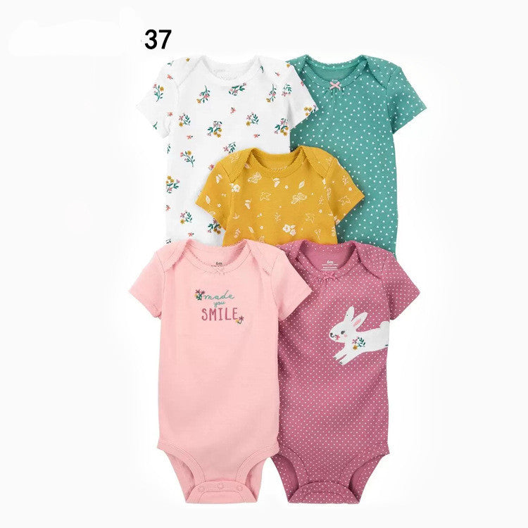 Five Piece Baby Short Sleeve One Piece Suit